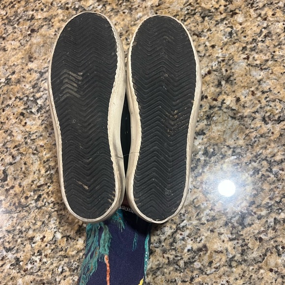 Golden Goose Superstar Leather Glitter Low-Top Sneakers Size 37 Black and Gold - Picture 7 of 11